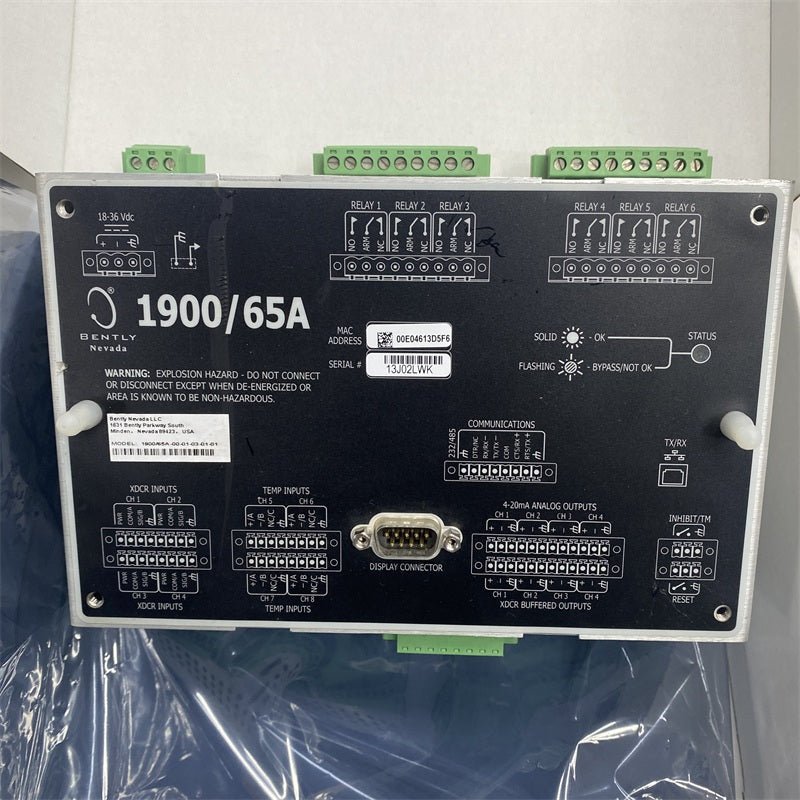 BENTLY NEVADA 1900/65A-00-01-03-01-01 Controller