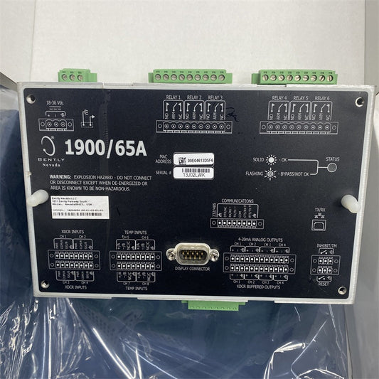 BENTLY NEVADA 1900/65A-00-01-03-01-01 Controller
