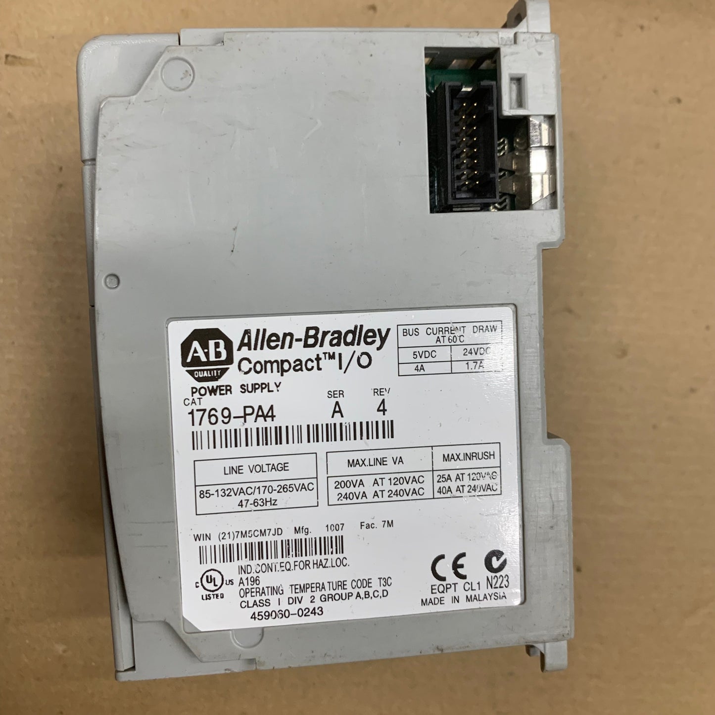 Allen Bradley 1769-PA4 Compact Power Supply