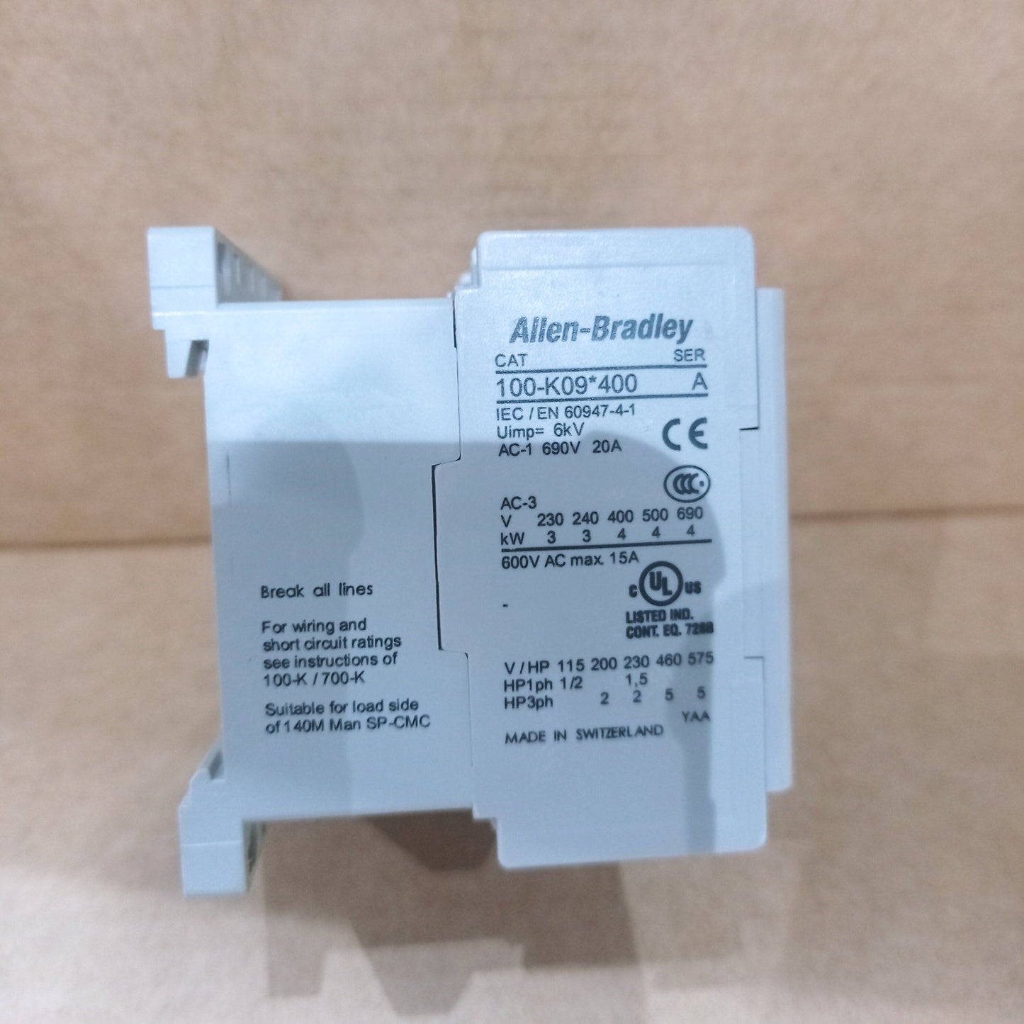 Allen-Bradley 100-K09ZD400 Control Relay