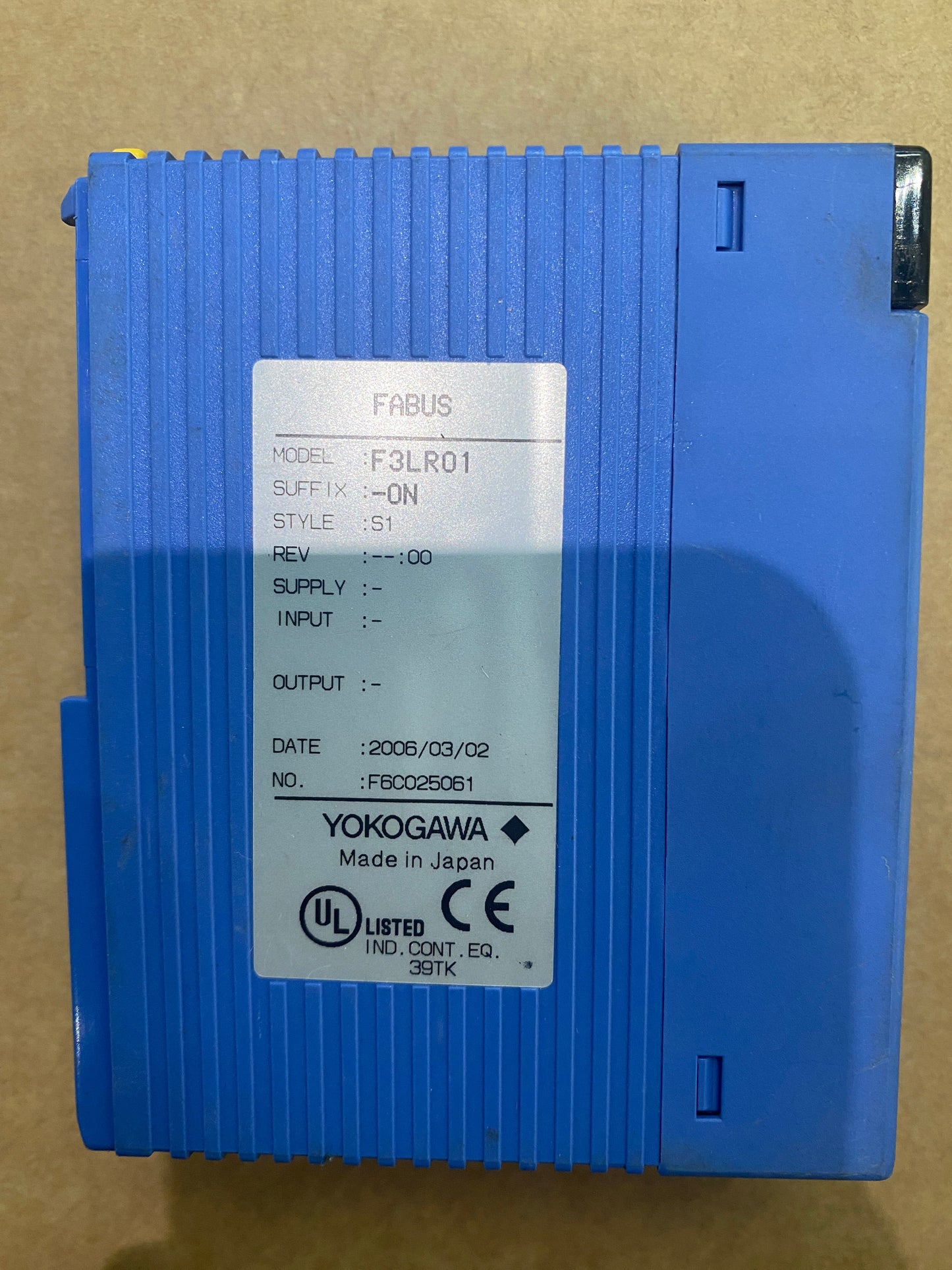 Yokogawa F3LR01-0N PLC module