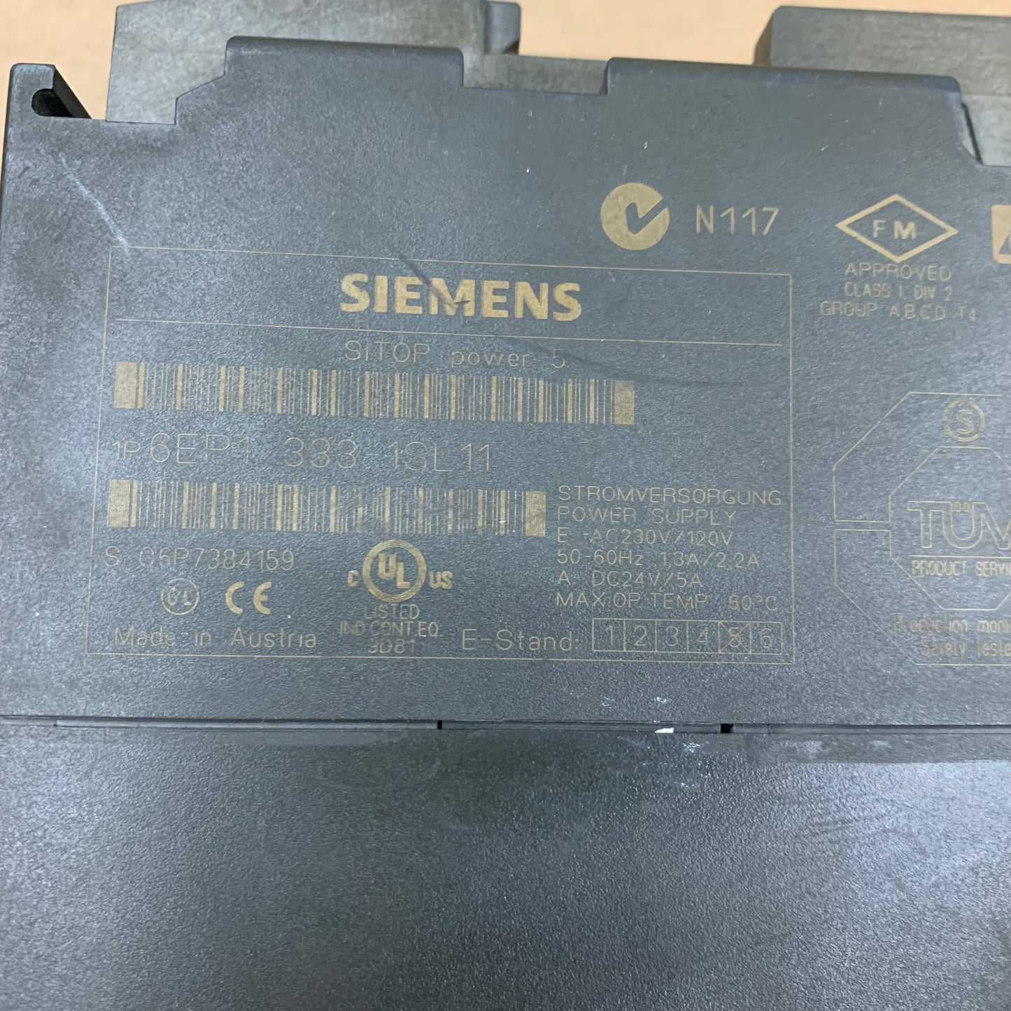 Siemens 6EP1333-1SL11 Sitop Power Supply