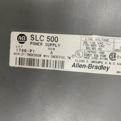 1746-P1 Allen Bradley SLC 500 power supply