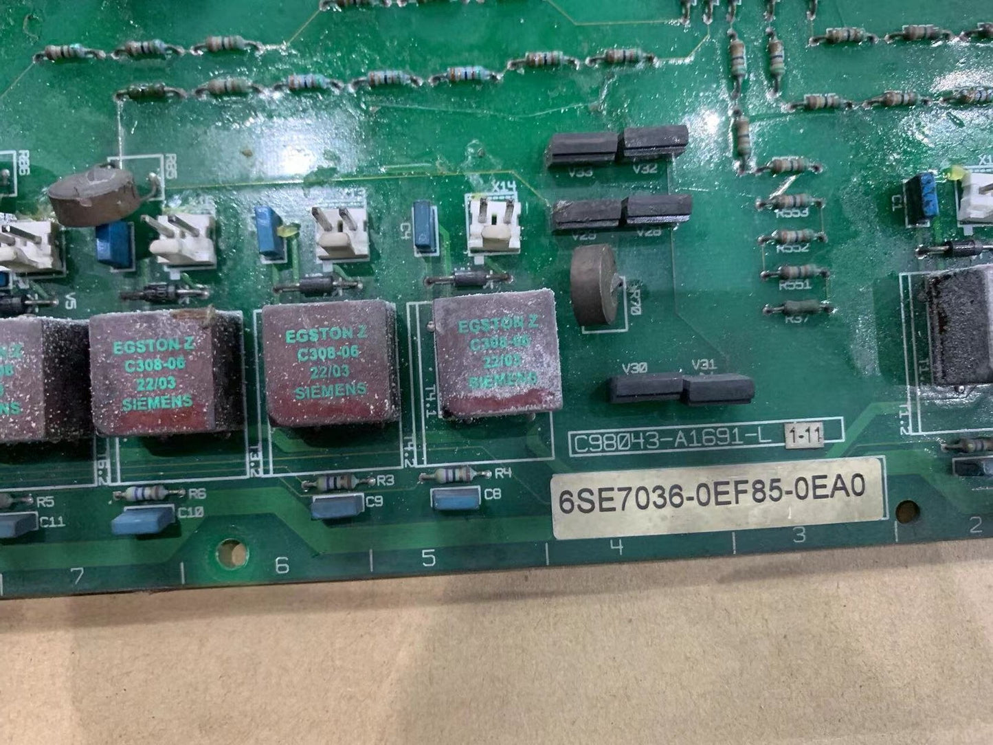 Siemens 6SE7036-0EF85-0EA0 Rectifier Triger Board