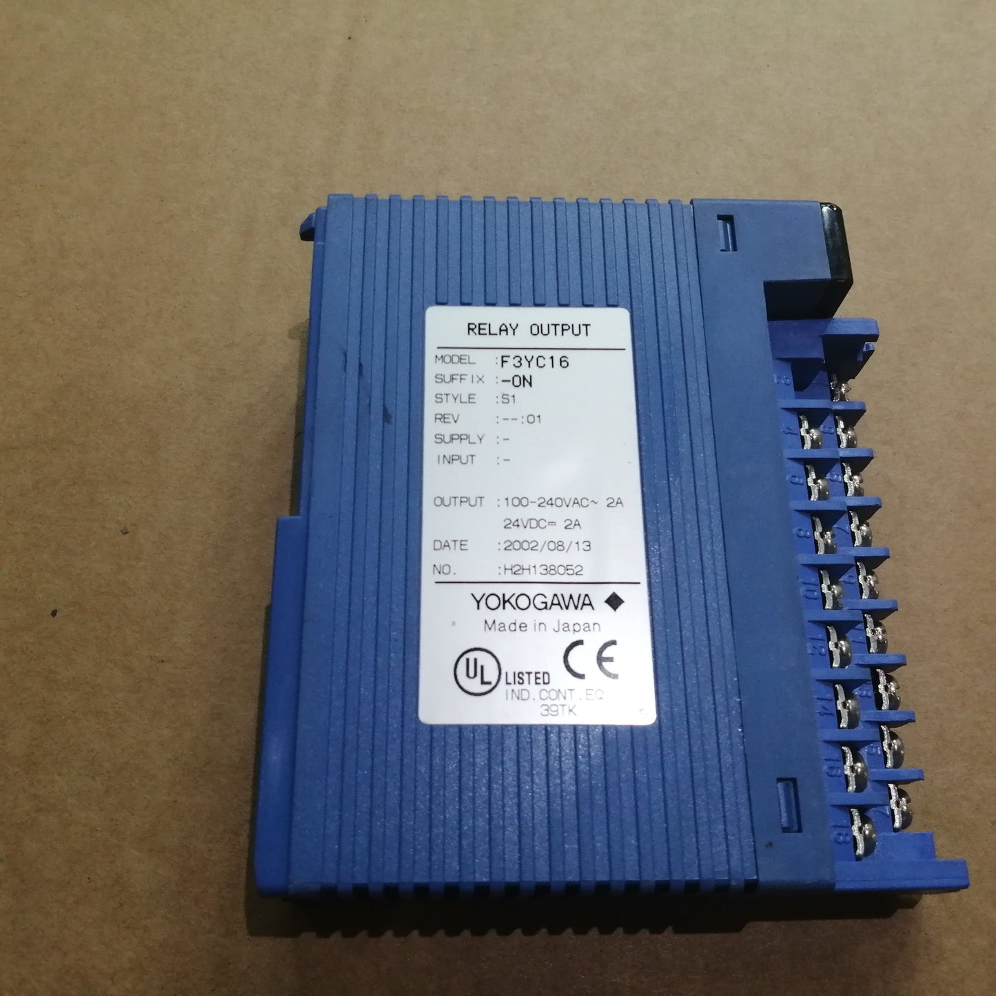 Yokogawa F3YC16-0N Output Module