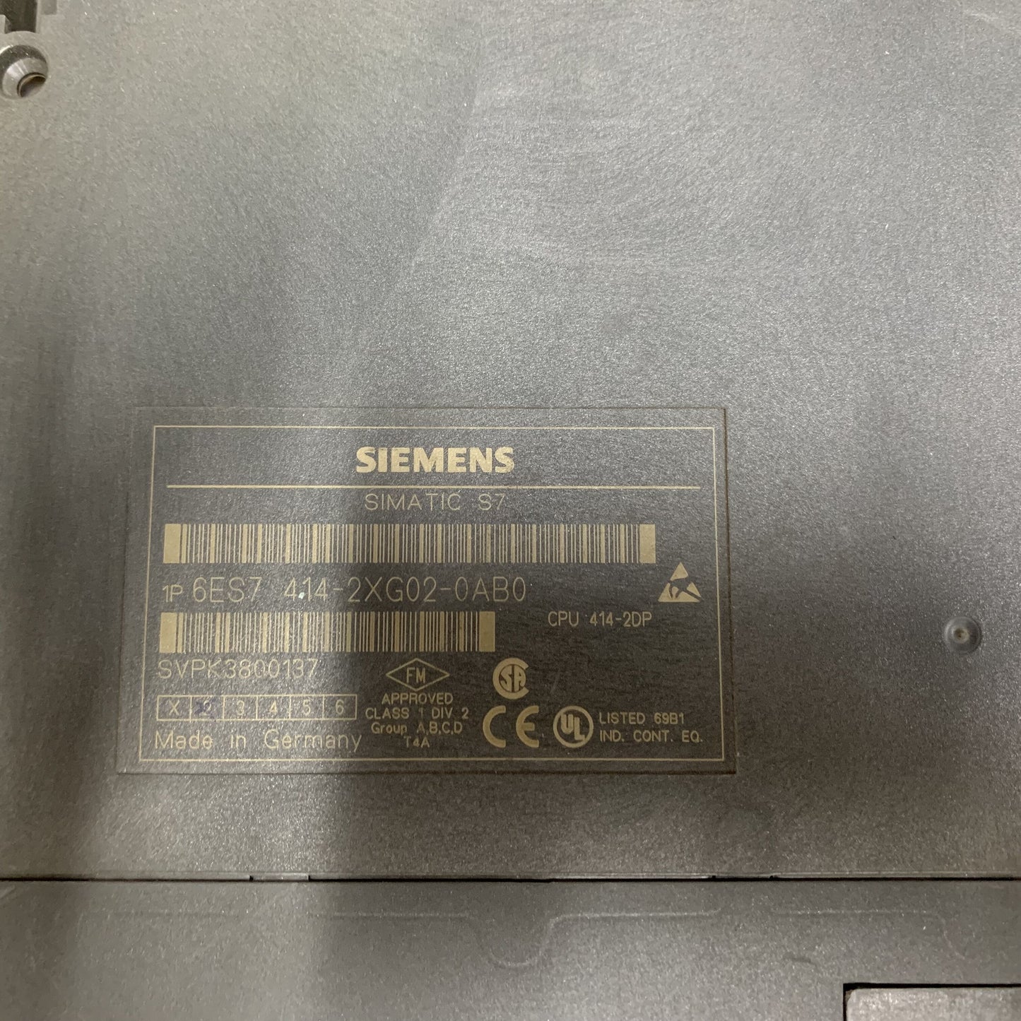 SIEMENS SIMATIC S7 6ES7414-2XG02-0AB0 CPU