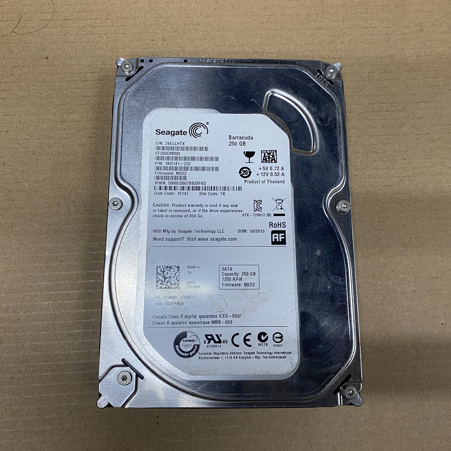 SEAGATE ST250DM000 250G HDD DISK