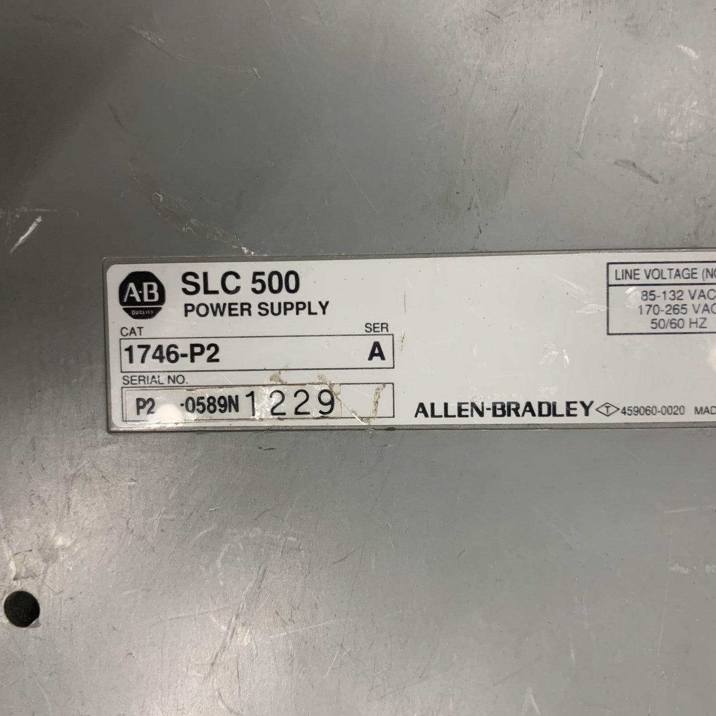 Allen Bradley Power Supply SLC500 1746-P2