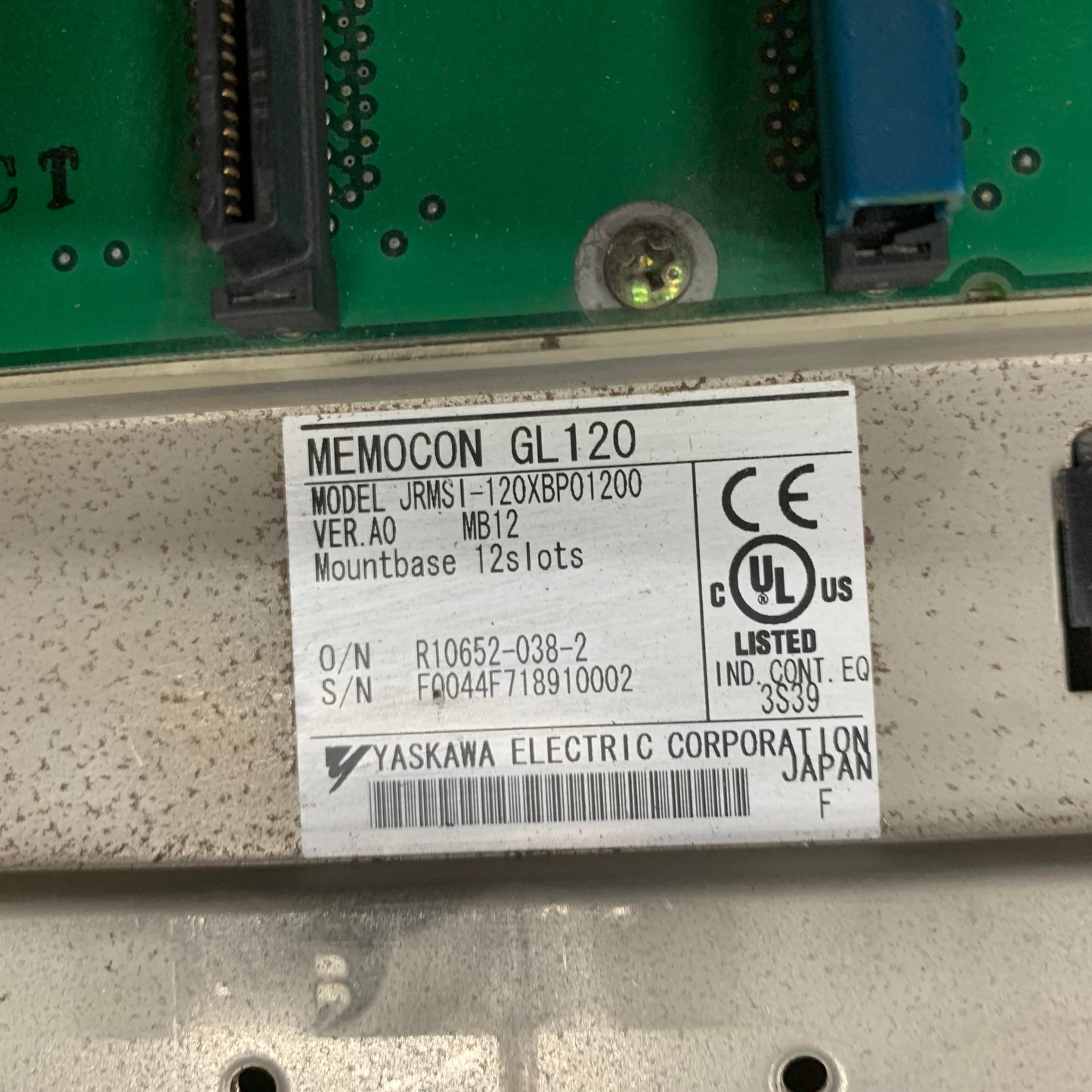 Yaskawa JRMSI-120XBP01200 Memocon Gl120 Chassis Module