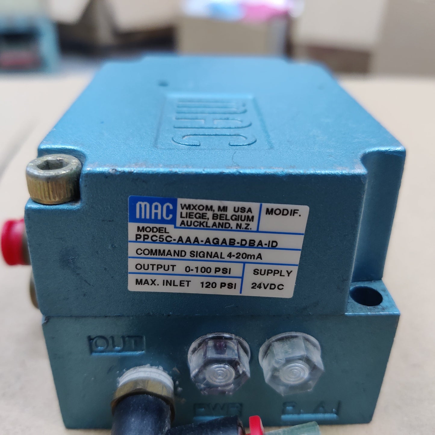 Mac PPC5C-AAA-AGAB-DBA-ID Analog Pressure Proportional Valve