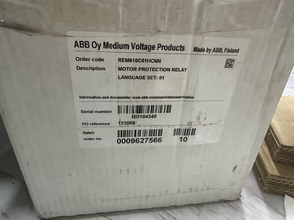 ABB REM610C51HCNN MOTOR PROTECTION RELAY