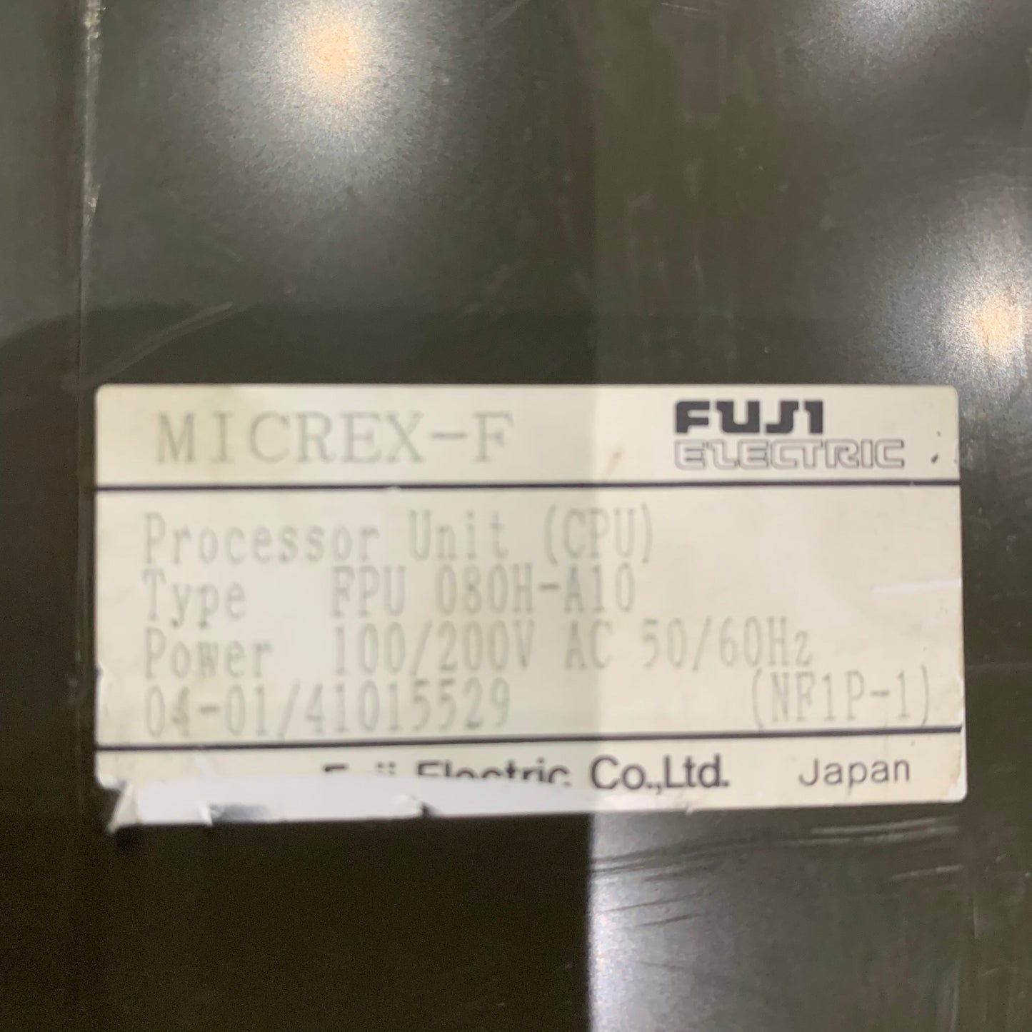 Fuji electric MICREX-F FPU 080H-A10 processor module