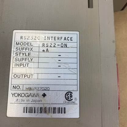 YOKOGAWA RS232C INTERFACE RS22-0N