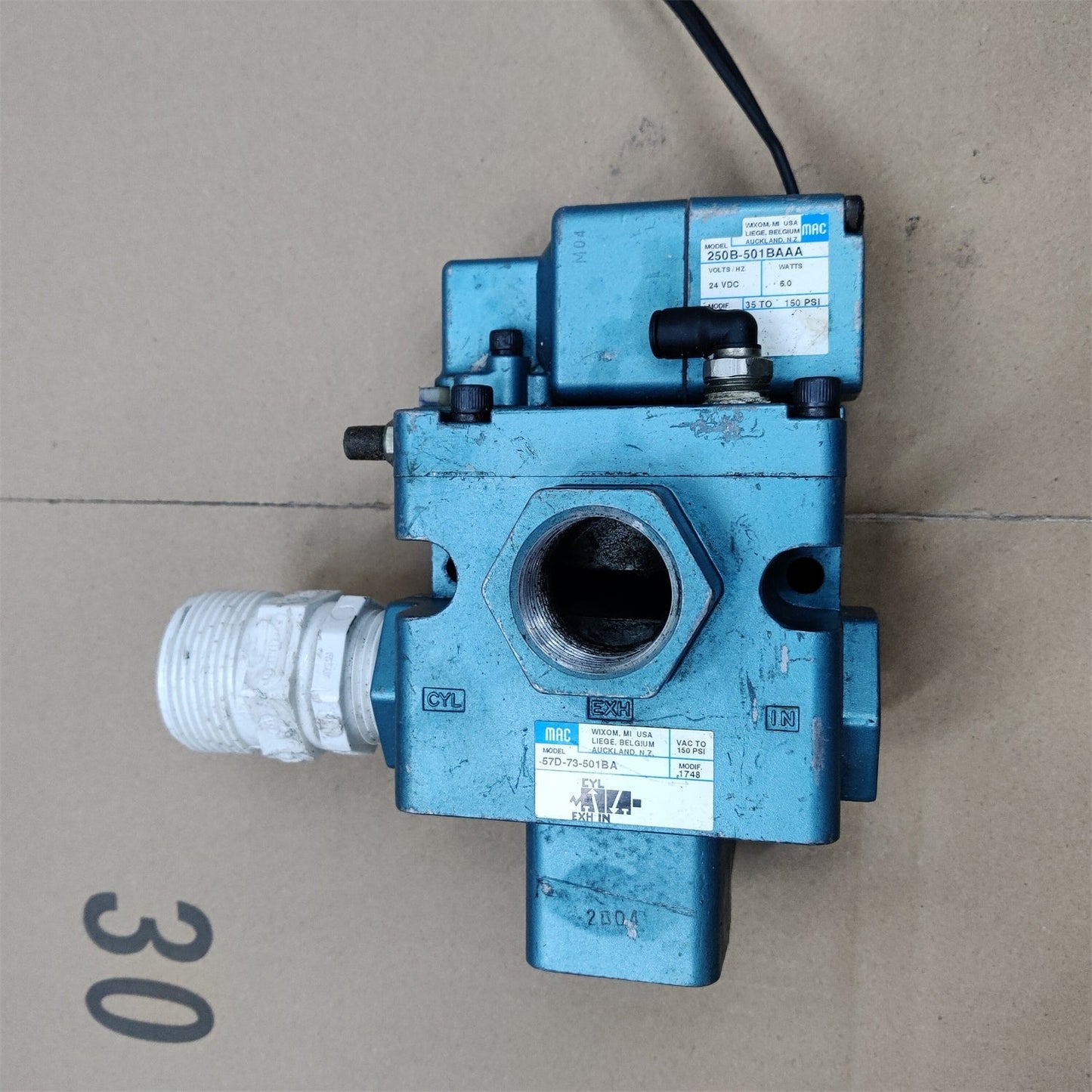 MAC 57D-73-501BA 57D73501BA Solenoid Valve w/ 250B-501BAAA