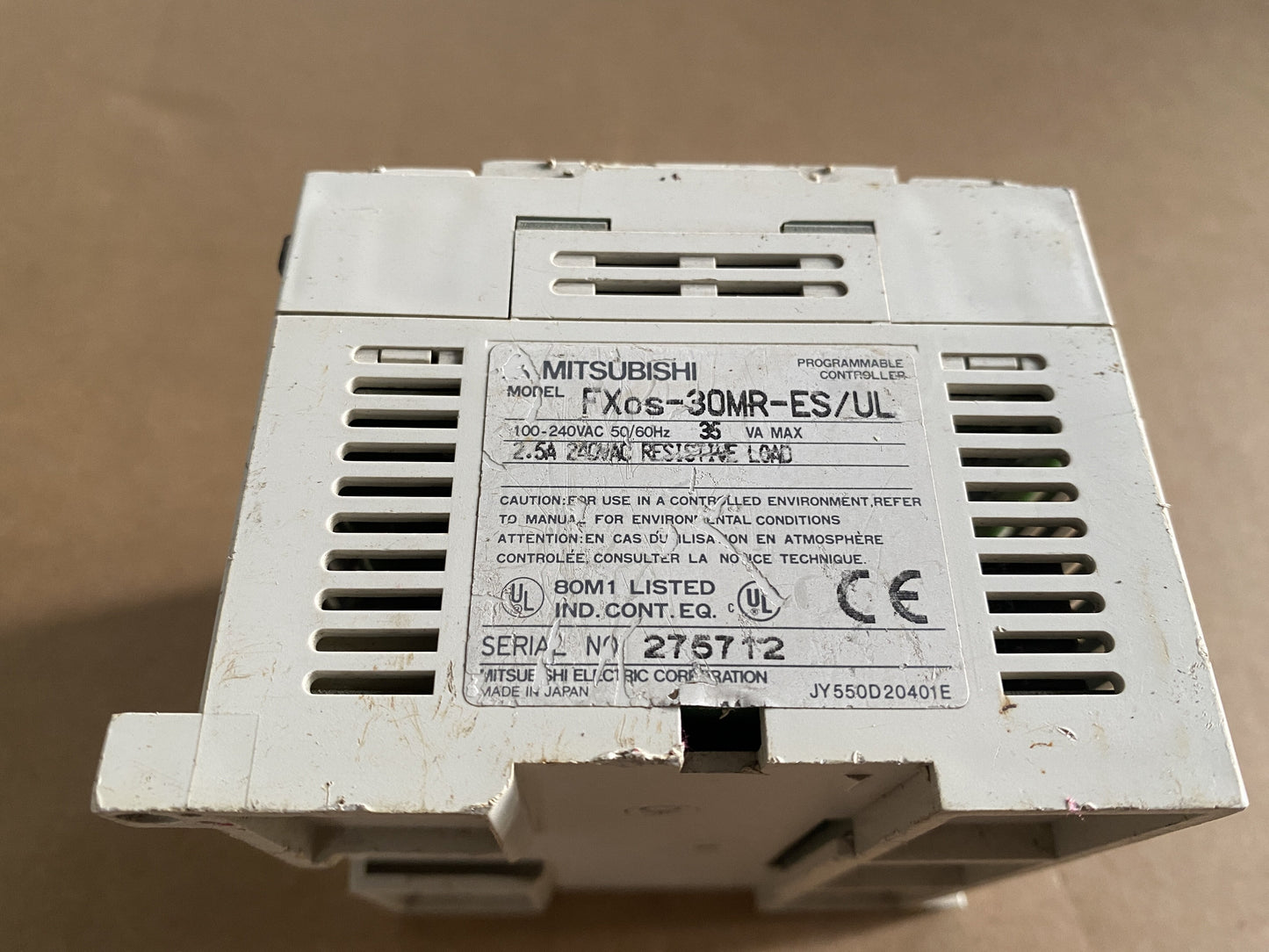 MITSUBISHI FX0S-30MR-ES/UL PROGRAMMABLE CONTROLLER