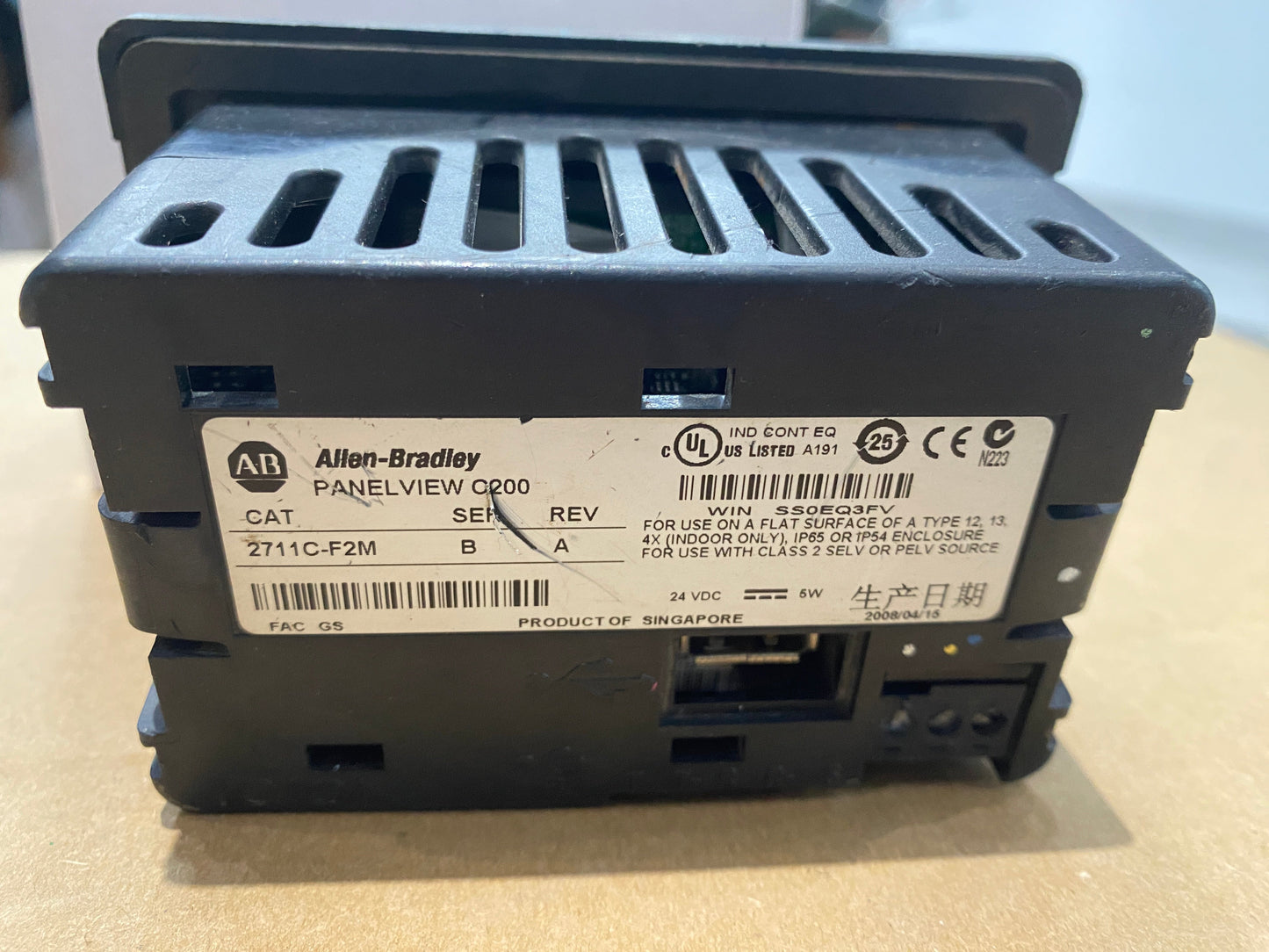 Allen Bradley 2711C-F2M PanelView C200 HMI Operator Interface