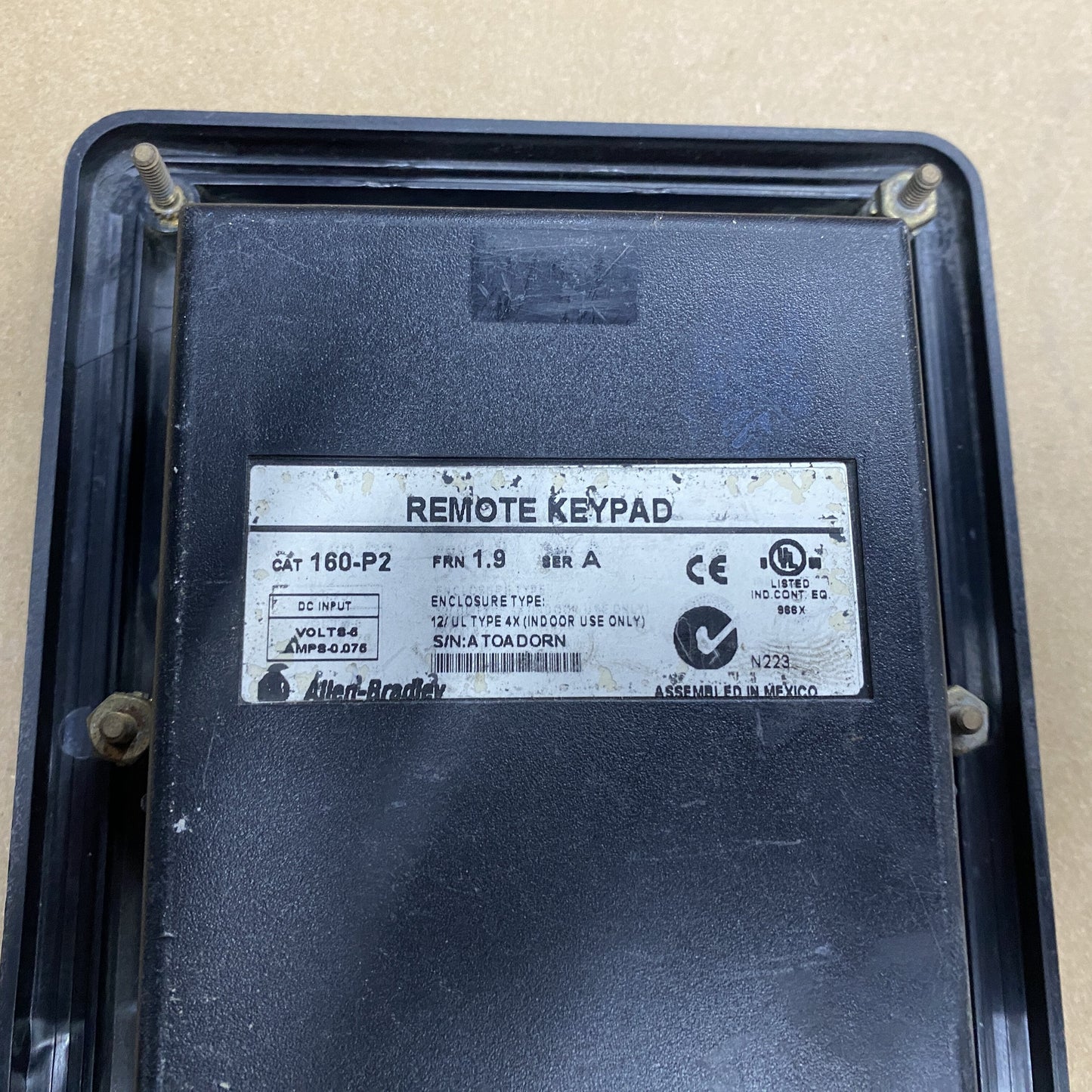 Allen Bradley 160-P2 Remote Keypad