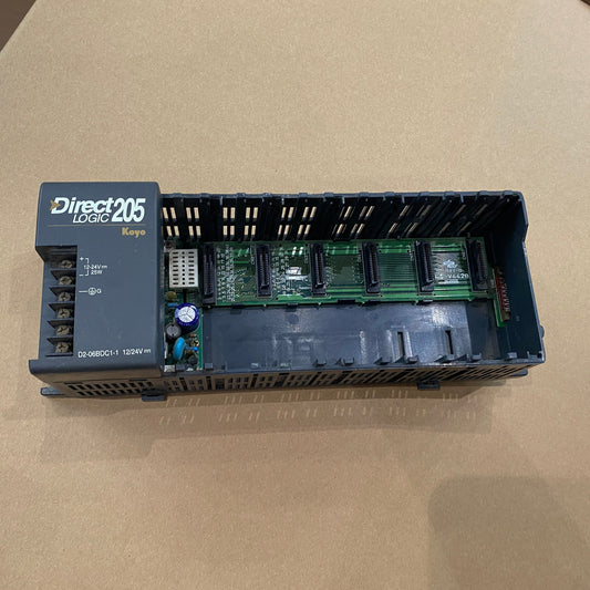 KOYO D2-06BDC1-1 DIRECT LOGICE 205 POWER SUPPLY WITH RACK