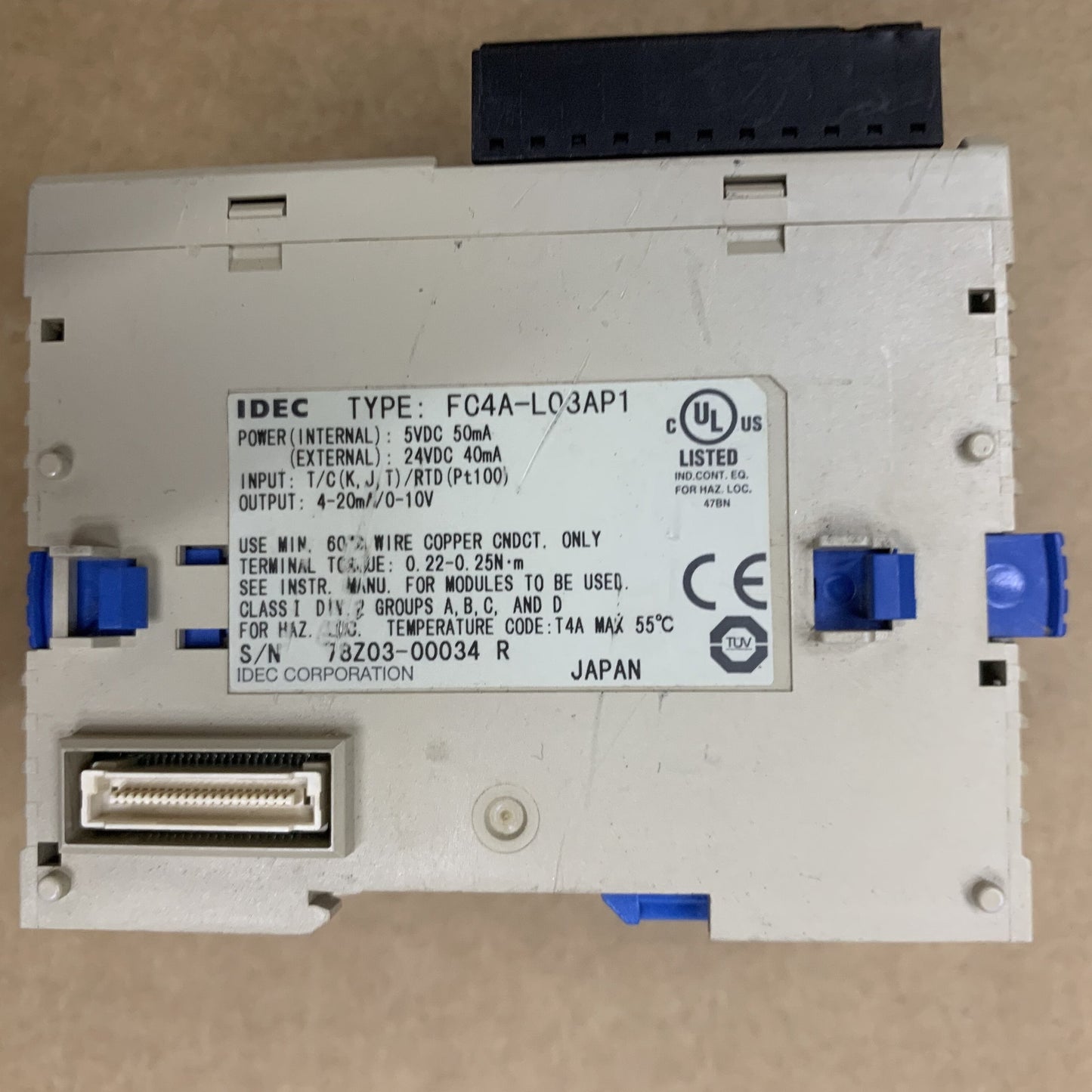 FC4A-L03AP1 IDEC MicroSmart Analog I/O PLC Module