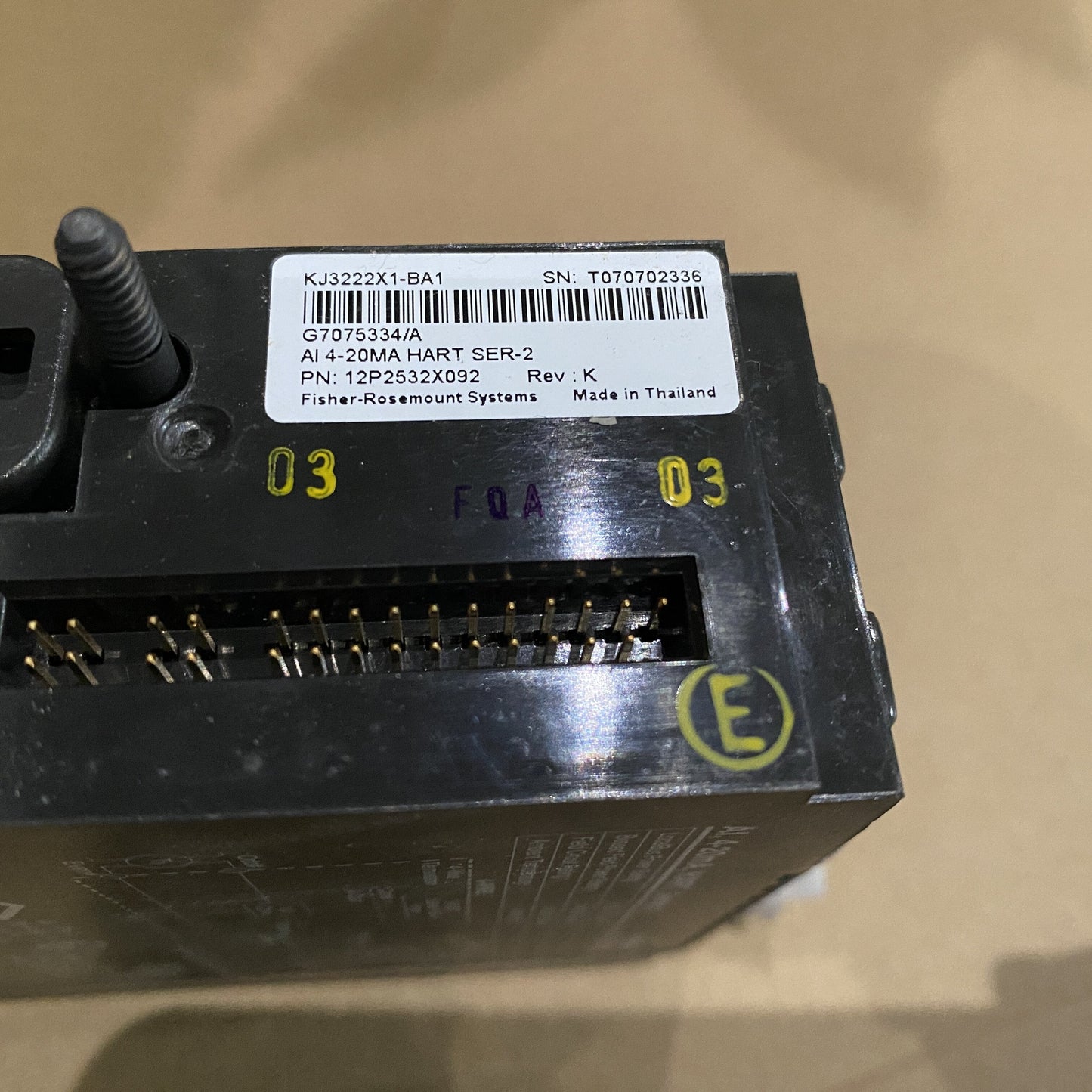 KJ3222X1-BA1 Emerson analog input module