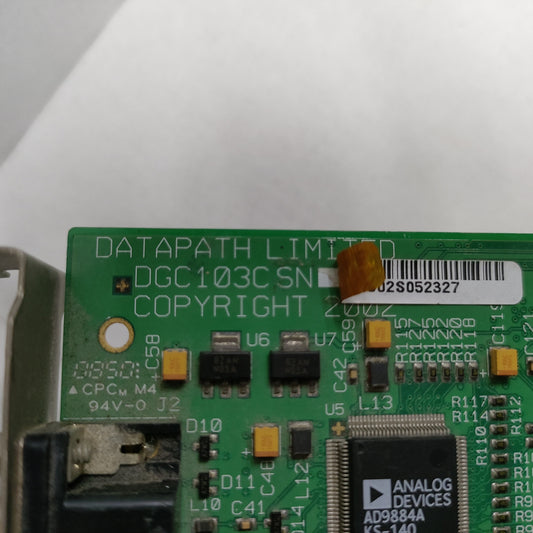 DATAPATH LIMITED DGC103 CCOPYRIGHT 2002 Video Capture Card