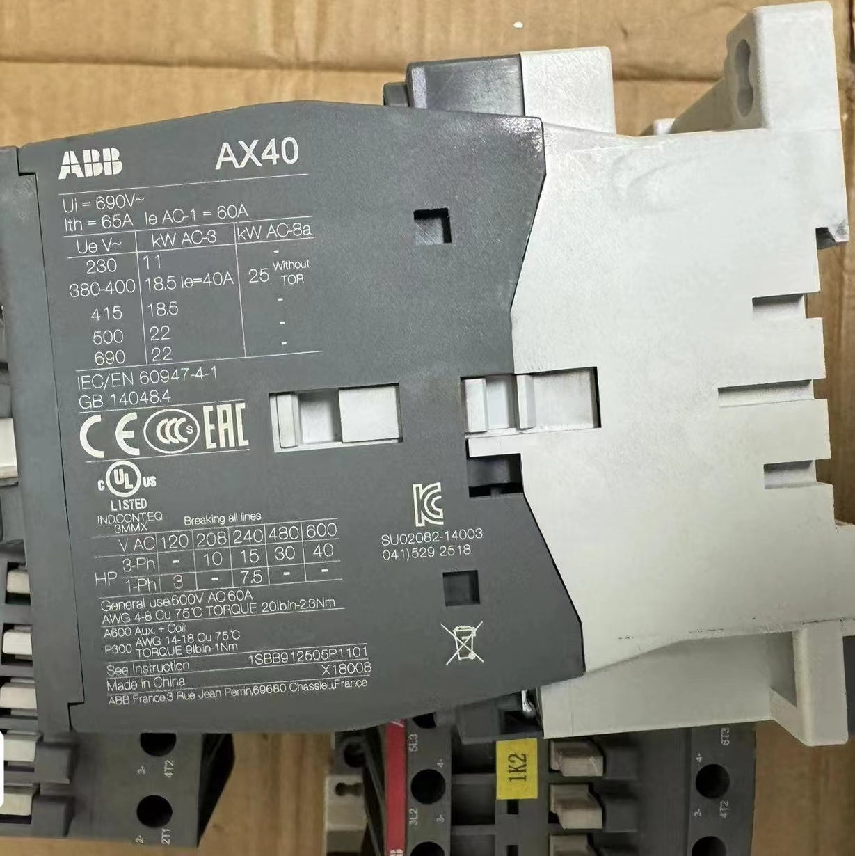 ABB contactors AX-40-30-10
