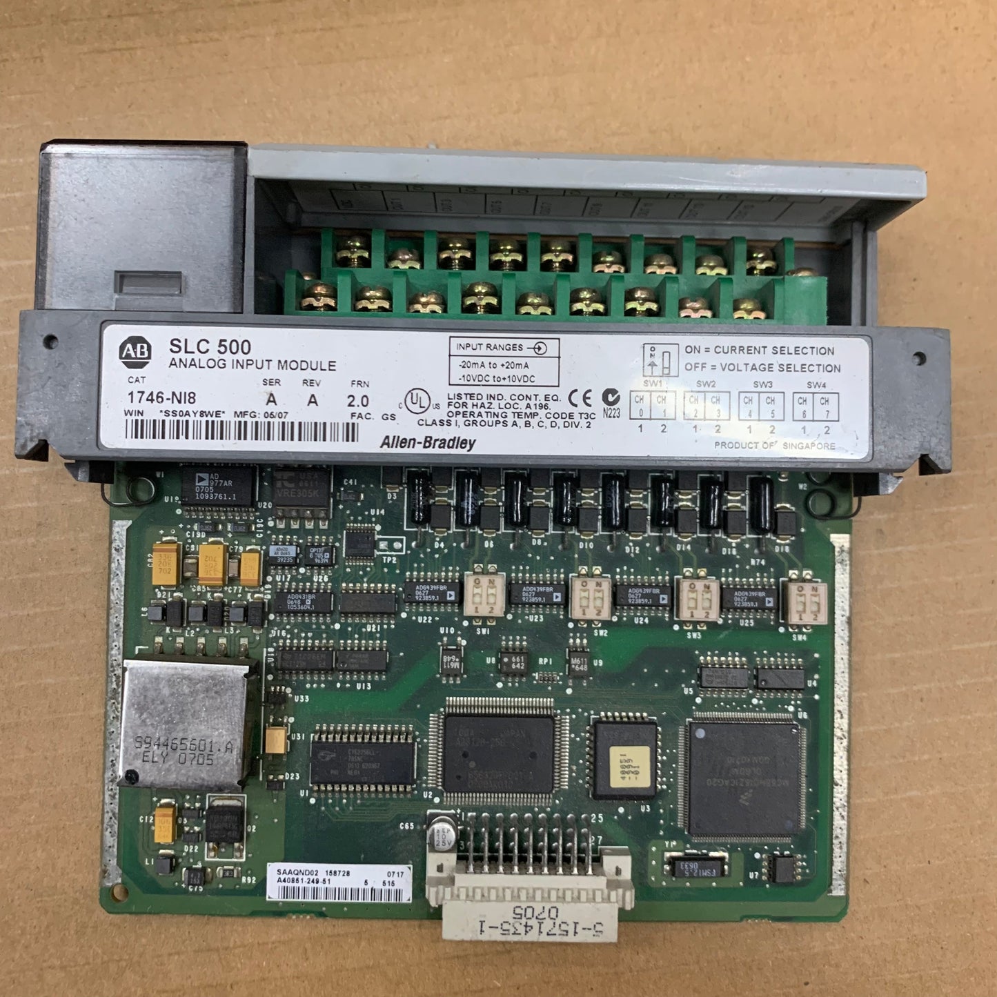 Allen-Bradley 1746-NI8 SLC 500 Analog Input Module PLC