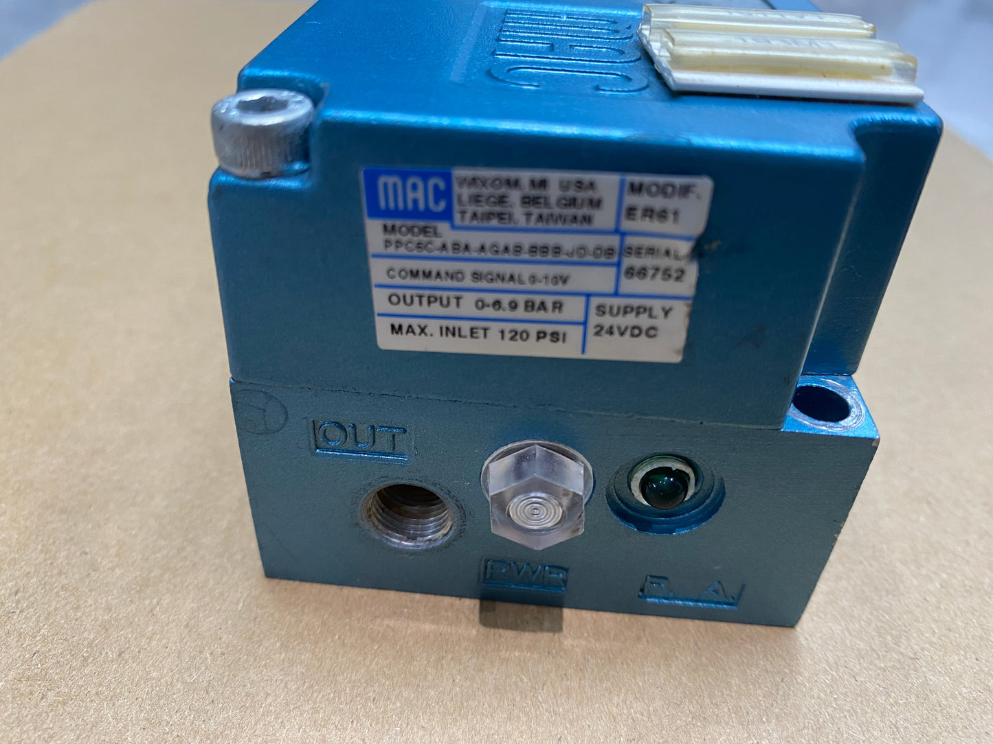 Mac PPC5C-ABA-AGAB-BBB-JD-DB Valve