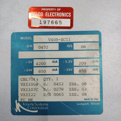 KINETICSYSTEMS V408-ZC11 Card
