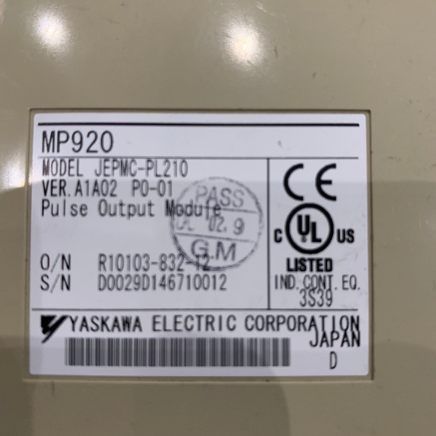 YASKAWA JEPMC-PL210 Output Module