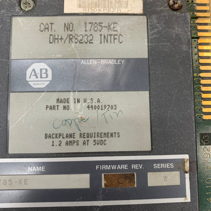 Allen Bradley 1785-KE Interface Data Highway Communication Module