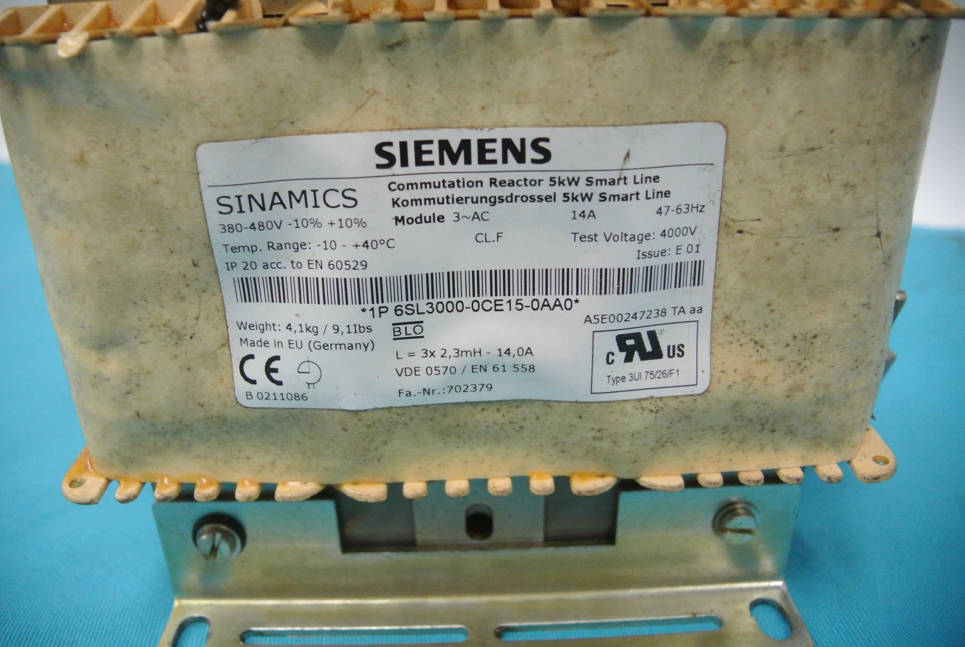 Siemens 6SL3000-0CE15-0AA0 Sinamics Line Reactor - Pulingma Automation