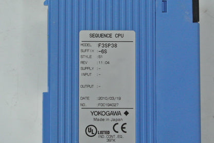 Yokogawa F3SP38-6S CPU Module