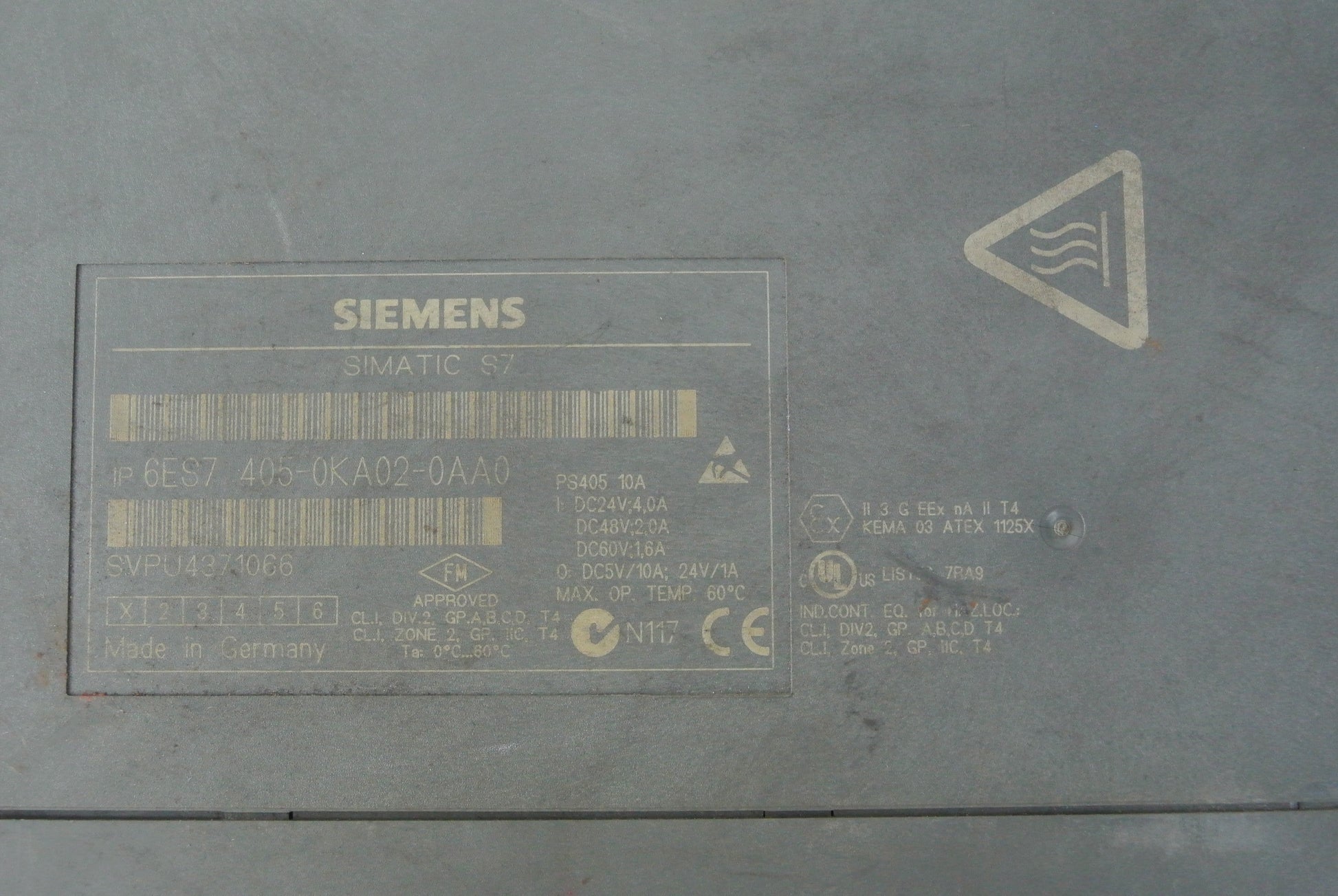 Siemens 6ES7405-0KA02-0AA0 PS405 Power Supply - Pulingma Automation