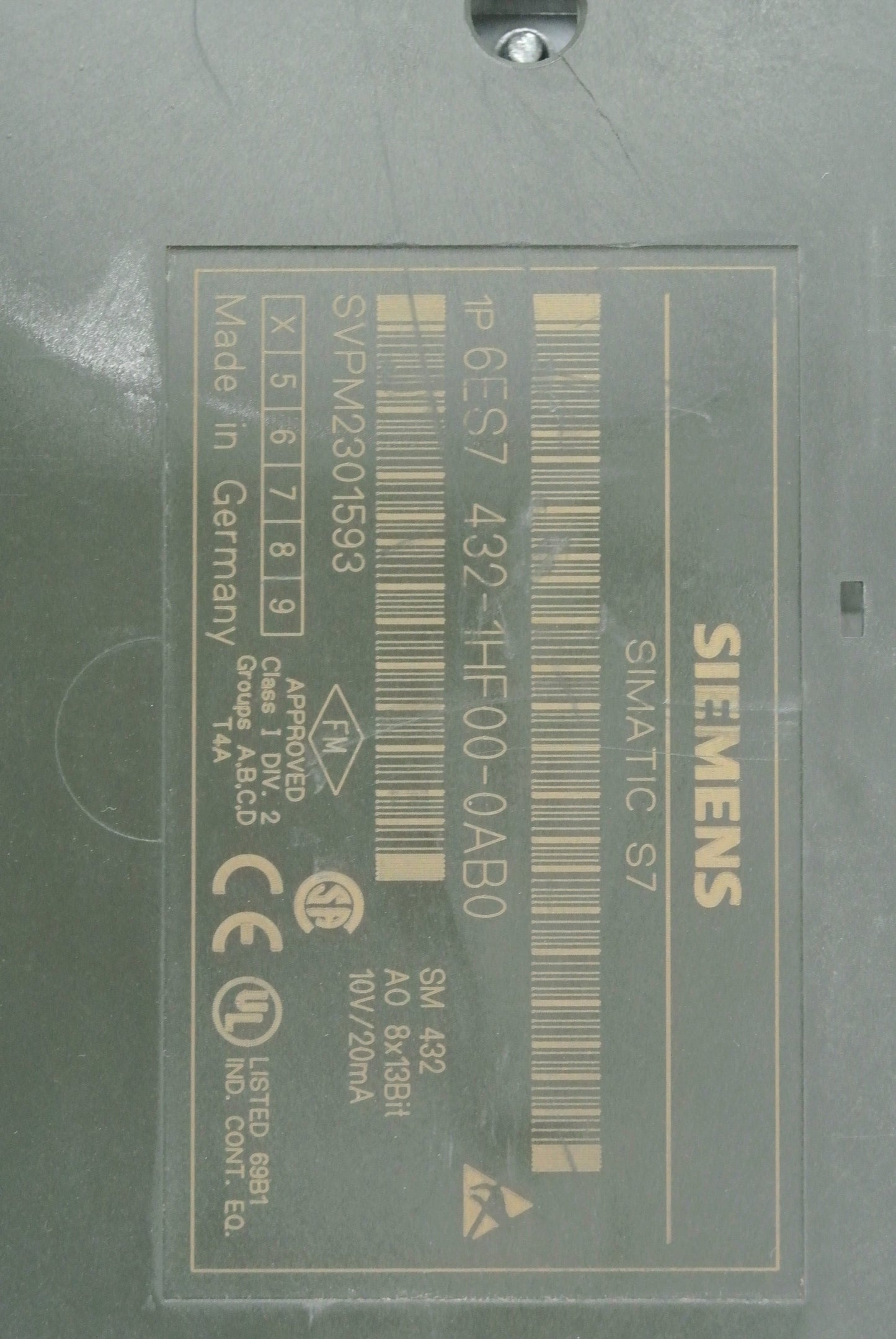 Siemens 6ES7432-1HF00-0AB0 Analog Current/Volt Output Module - Pulingma Automation