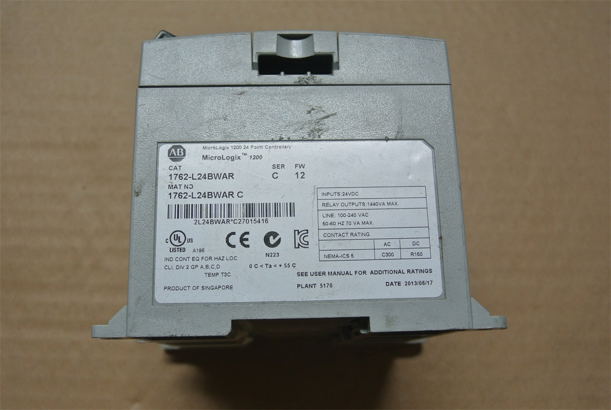 Allen Bradley MicroLogix 1200 PLC 1762-L24BWAR