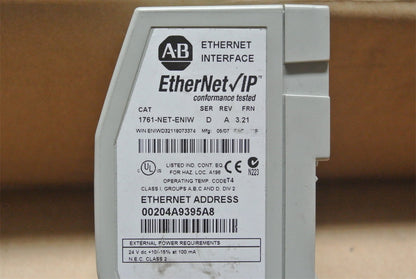 Allen Bradley 1761-NET-ENIW EtherNet Interface Module