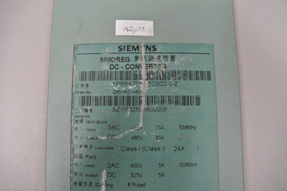 Siemens 6RA7010-6DS22-0-Z Simoreg DC Converter - Pulingma Automation