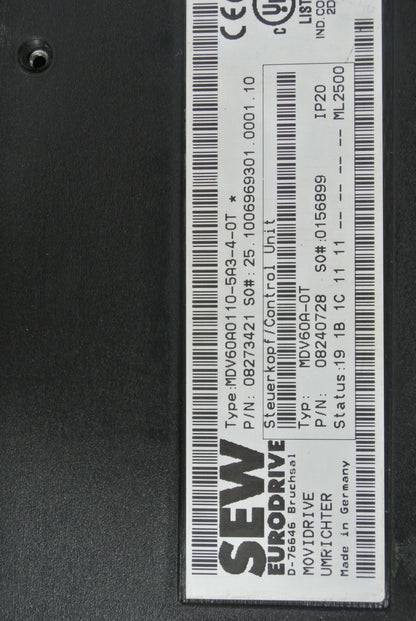 SEW MDV60A0110-5A3-4-0T Inverter Drive