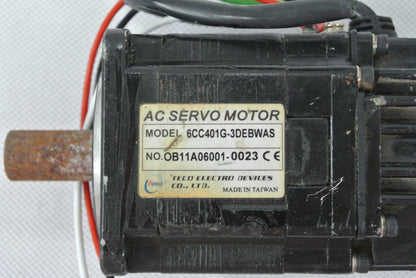 TECO 6CC401G-3DEBWAS AC SERVO MOTOR