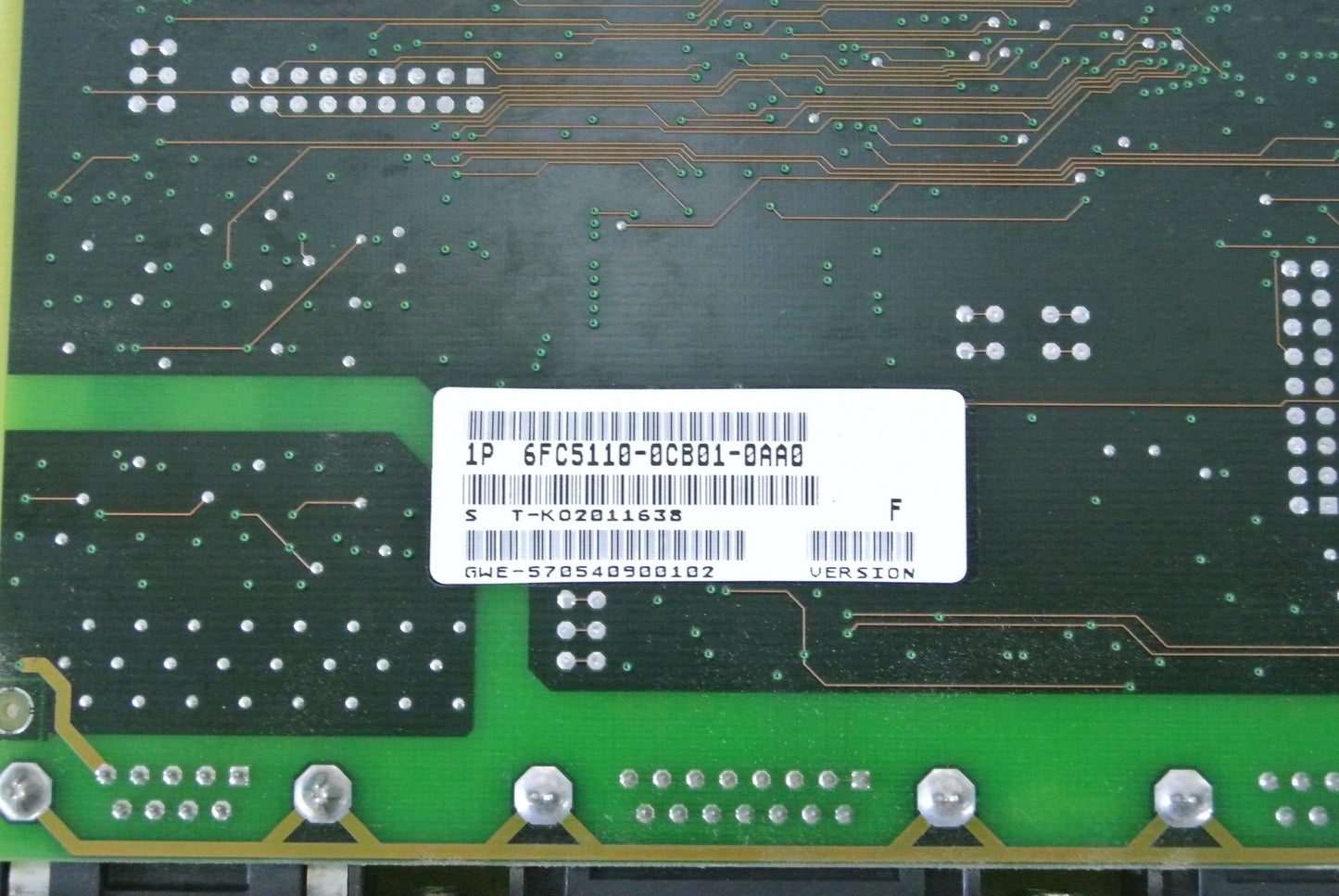 SIEMENS 6FC5110-0CB01-0AA0 CPU Board Version F - Pulingma Automation