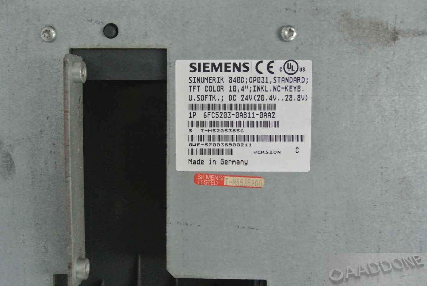 SIEMENS 6FC5203-0AB11-0AA2 Sinumerik control panel - Pulingma Automation