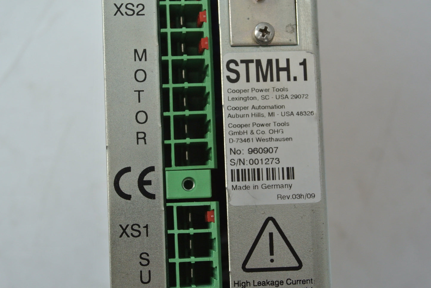 COOPER TOOLS STMH.1 960907 Servo Controller