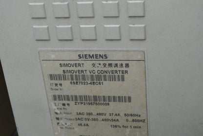 SIEMENS 6SE7023-4EC61 AC Drive