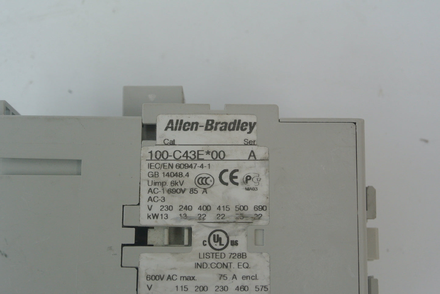 ALLEN-BRADLEY 100-C43E*00 CONTACTOR