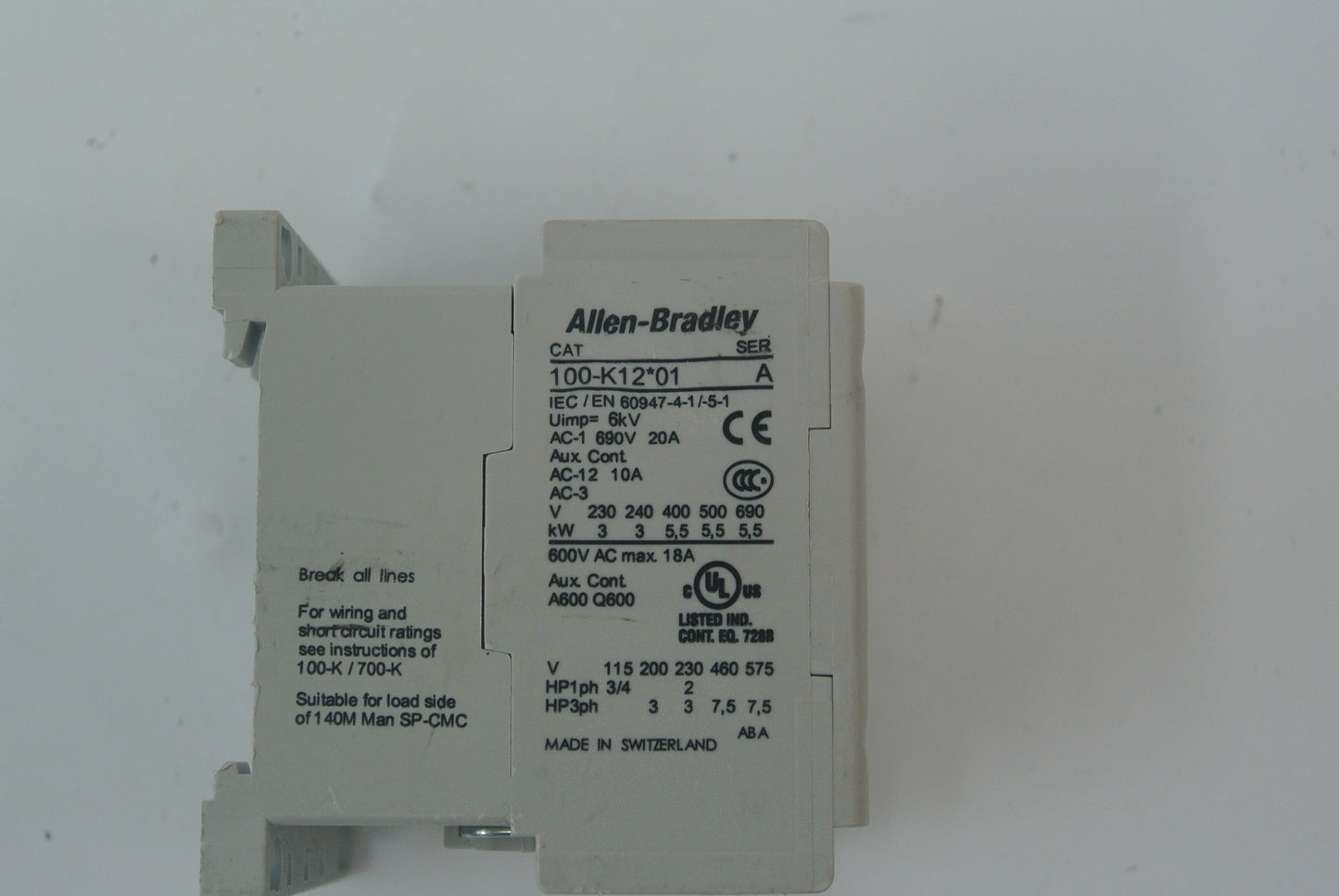 Allen Bradley 100-K12*01 Contactor