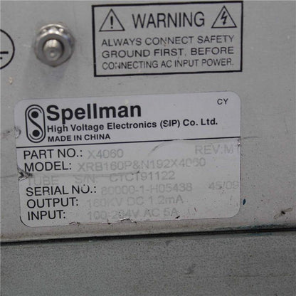 SPELLMAN XRB160P&N192X4060 X4060 REV:M High Voltage Power Supply - Pulingma Automation