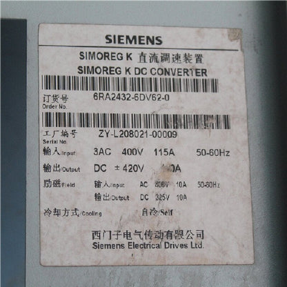 SIEMENS 6RA2432-6DV62-0 DC Converter