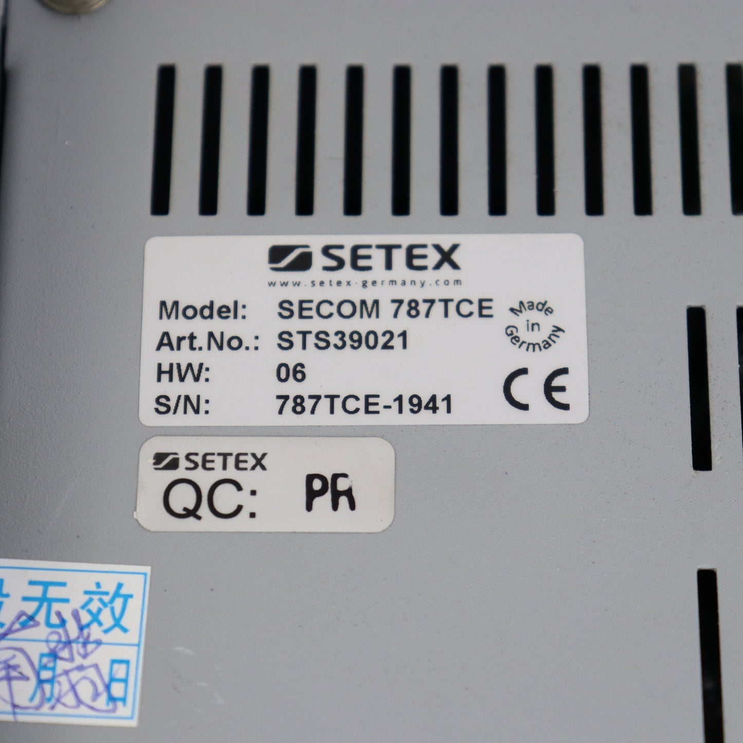 SETEX 787TCE Dyeing Machine Computer
