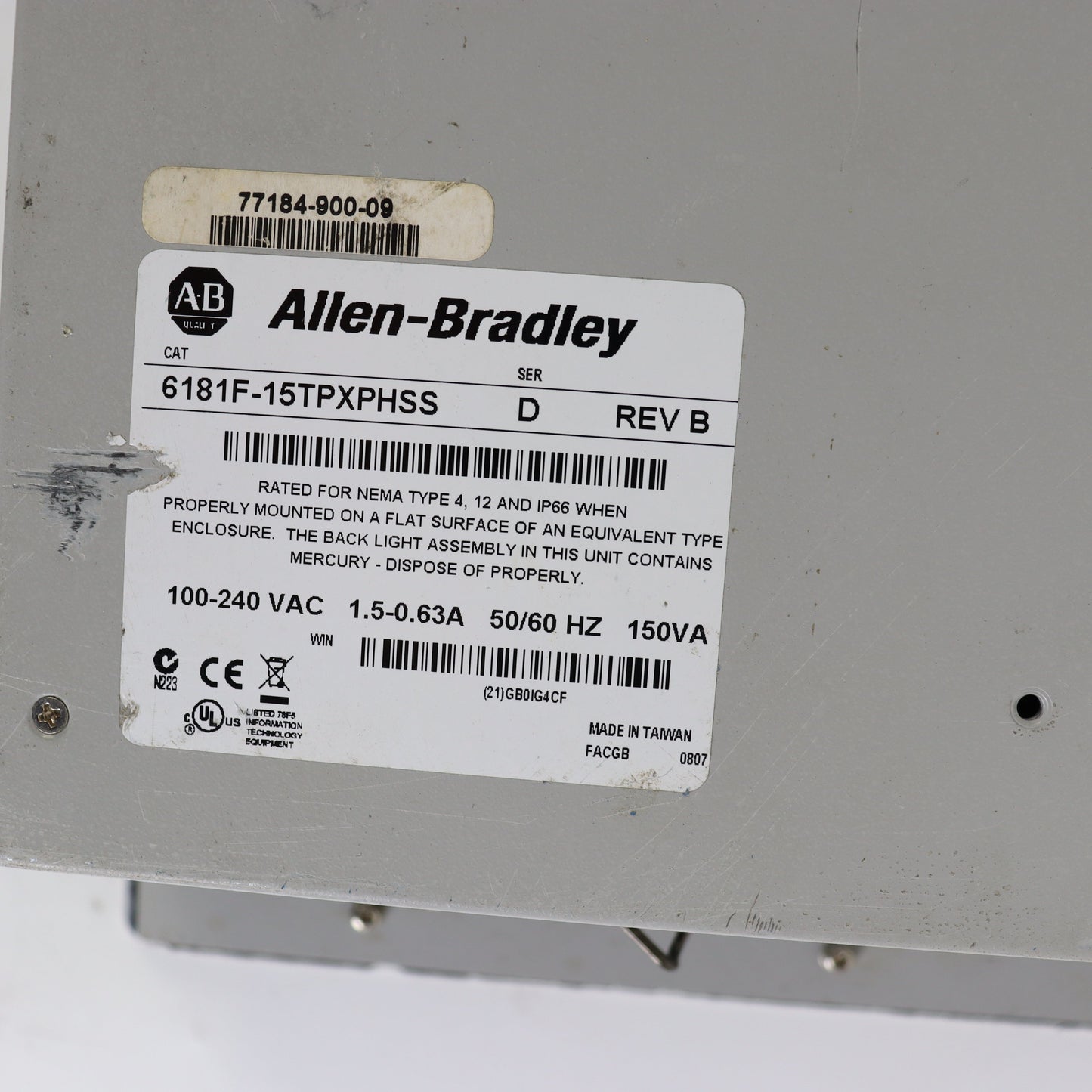 Allen-Bradley 6181F-15TPXPHSS Touch Screen